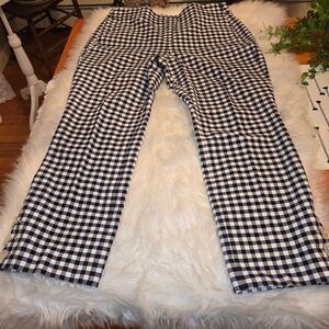 J. Crew Women's Black and White Checkered Pants Size 12